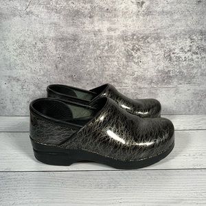Dansko Leather Clog Metallic Abstract